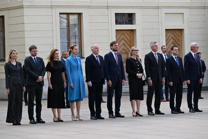 Na Hradě nechyběli ani ministři Karel Havlíček a Petr Macinka.