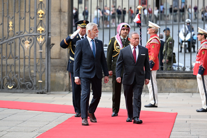 Prezident Petr Pavel s králem Abdalláhem II.