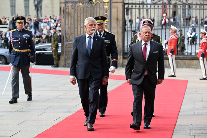 Prezident Petr Pavel s králem Abdalláhem II.