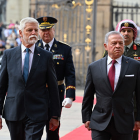 Prezident Petr Pavel s králem Abdalláhem II.