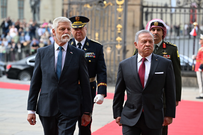 Prezident Petr Pavel s králem Abdalláhem II.
