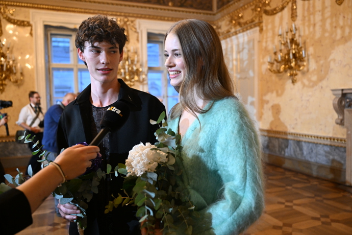 Karolína Boučková a Matouš Ježek během rozhovoru pro eXtra.cz.