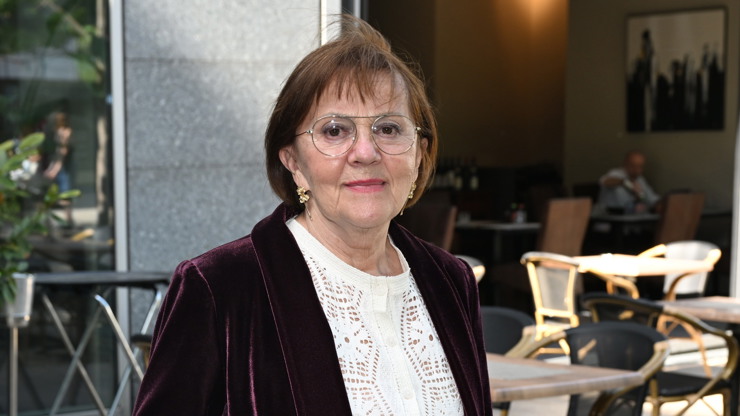 Herečka Lenka Termerová na premiéře filmu Pět švestek.