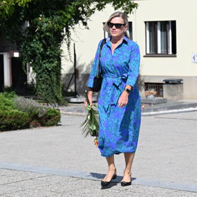 Leona Machálková přišla dát poslední sbohem Luďku Hrzalovi.