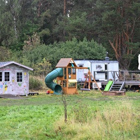 Takhle vypadá Hubískovo hřiště na farmě.