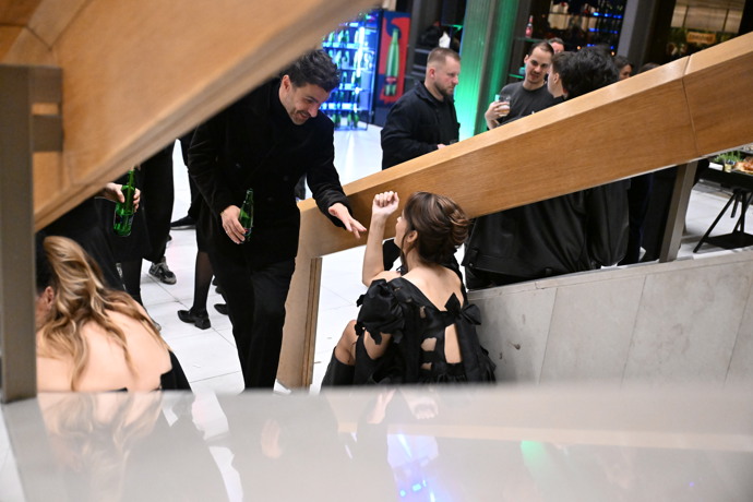 Leoš Mareš a Daniela Brzobohatá v družném rozhovoru. 