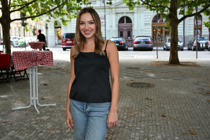 Kateřina Ujfaluši na oslavě seriálu Ulice.
