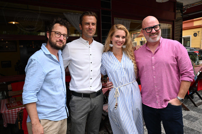 Ondřej Studénka, Jan Holík, Jiří Panzner a Henrieta Honráčková na akci Novy.