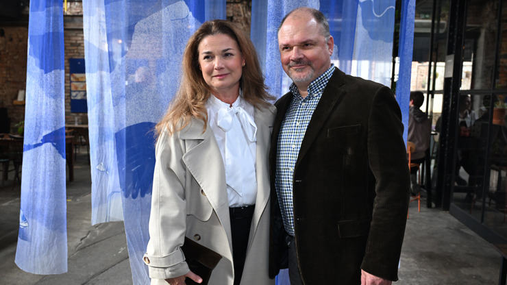 Martina Preissová po boku manžela Martin.