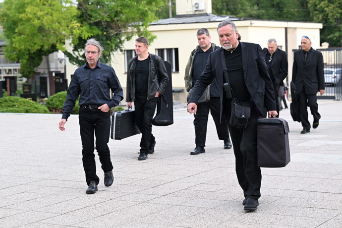 Pohřeb Richarda Tesaříka.