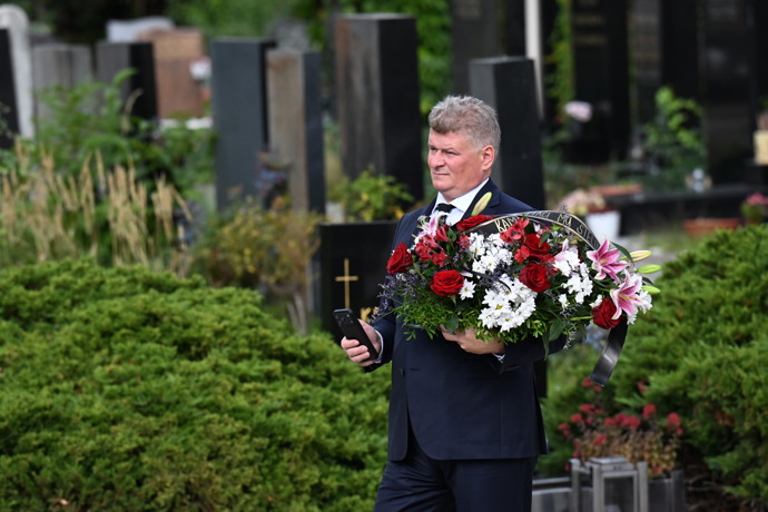 Pohřeb Richarda Tesaříka.