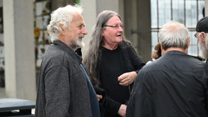 FOTO: Ivan Hlas na pohřbu Richarda Tesaříka.