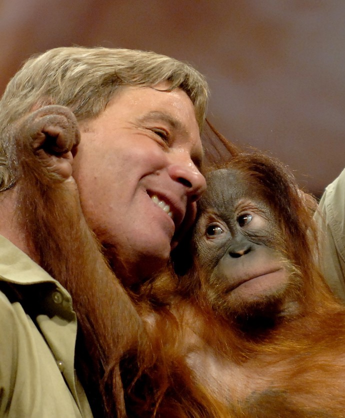 Steve Irwin se svým vztahem ke zvířatům netajil. 