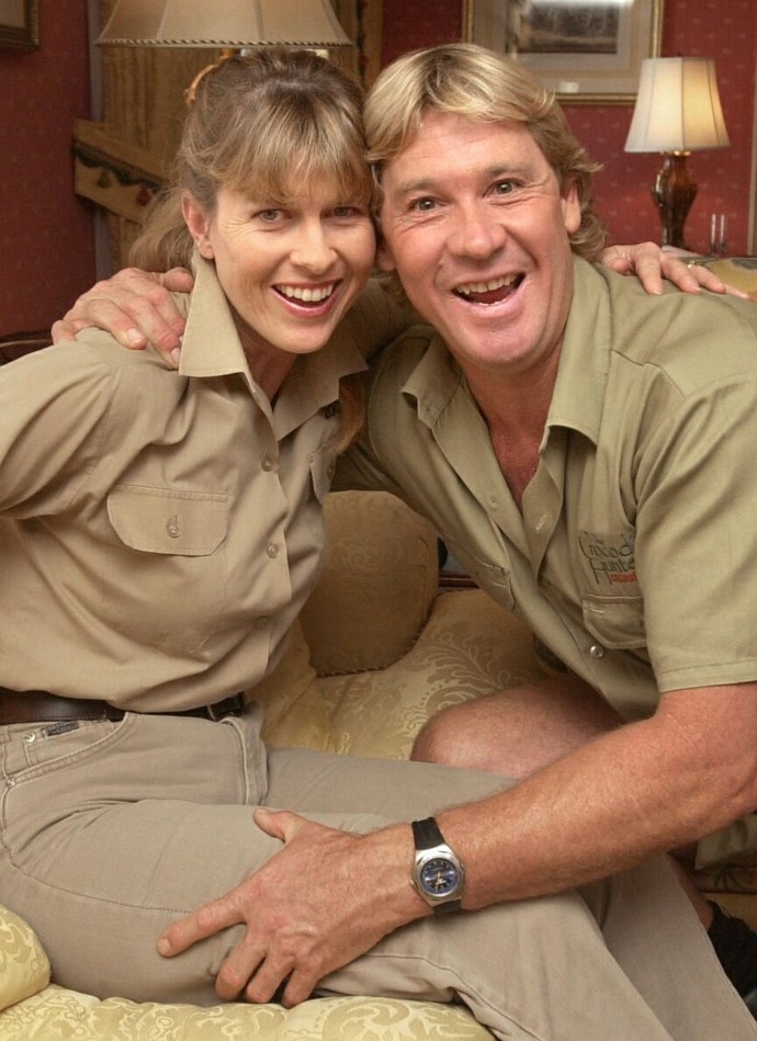 Steve Irwin s manželkou Terri Irwin. 