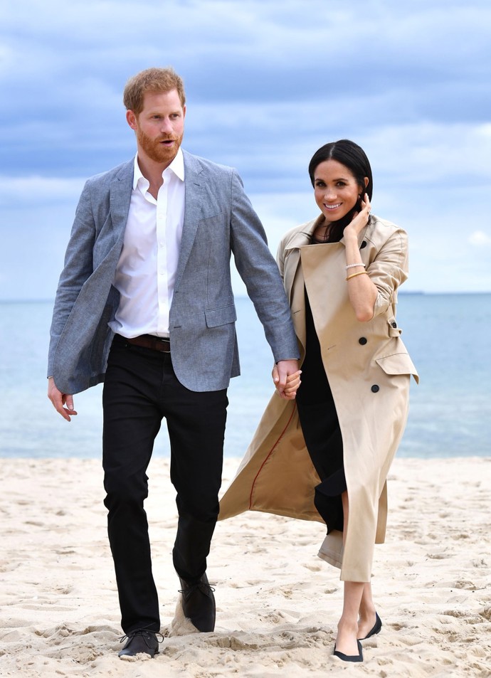 S sebou vzal manželku Meghan Markle.