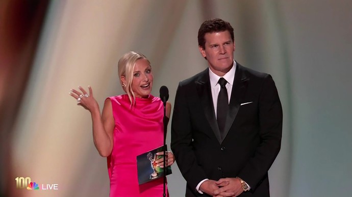 Sarah Michelle Geller a David Boreanaz ze seriálu Buff přemožitelka upírů.