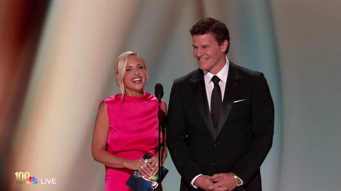 Sarah Michelle Geller a Davidem Boreanaz po 29 letech od premiéry seriálu Buffy přemožitelka upírů.