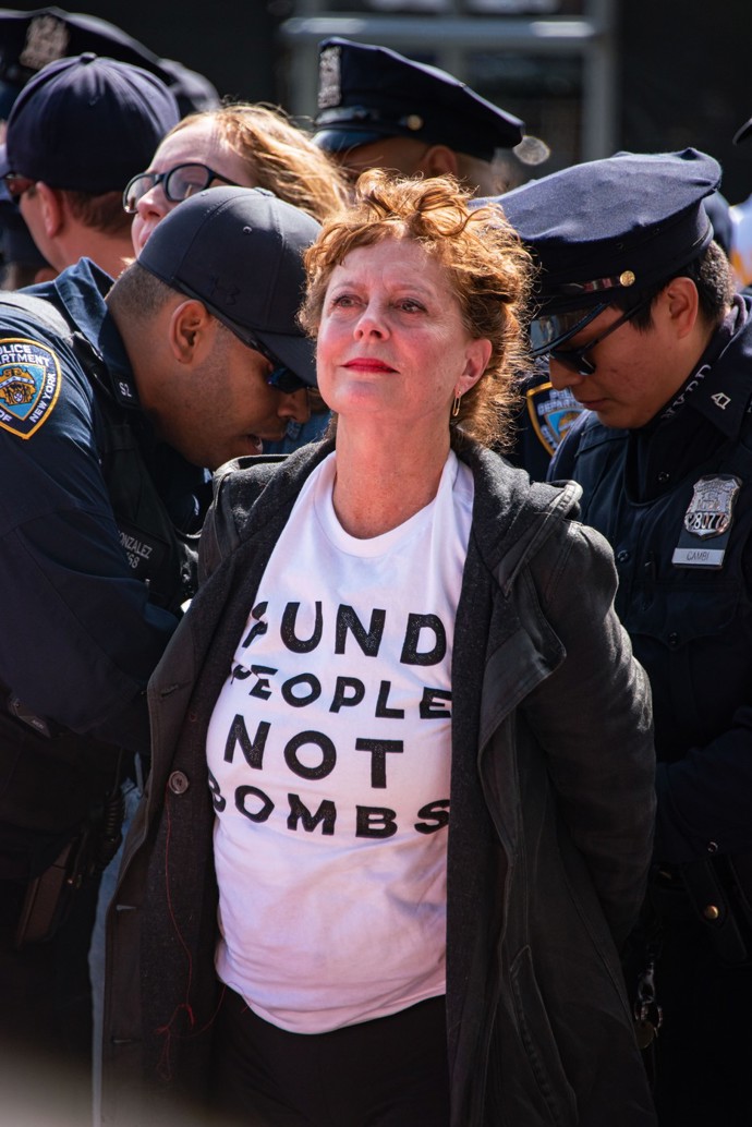 Susan Sarandon byla zatčená. 
