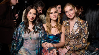  Sestry Ferragni na přehlídce Roberto Cavalli na Milano fashion Week 2025