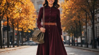 Manšestrové šaty umí být v současné době velmi elegantní. S čím je kombinovat po padesátce? 