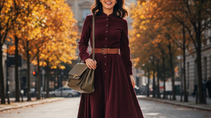 Manšestrové šaty umí být v současné době velmi elegantní. S čím je kombinovat po padesátce? Manšestrové šaty umí být v současné době velmi elegantní. S čím je kombinovat po padesátce?