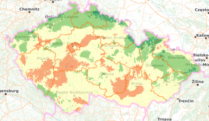 Houbová mapa k sobotě 5. září 2026.