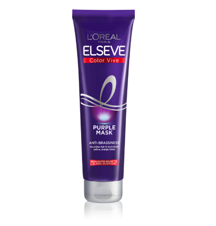 Vyživující fialová maska Elseve Color-Vive Purple, L’Oréal Paris, 200 Kč (150 ml), prodává Notino Vyživující fialová maska Elseve Color-Vive Purple, L’Oréal Paris, 200 Kč (150 ml), prodává Notino