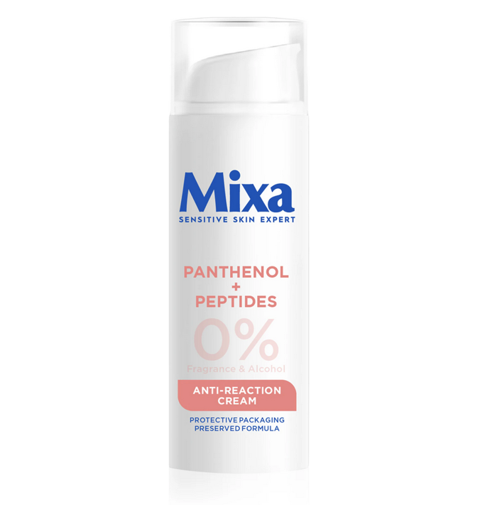 Regenerační krém s peptidy Mixa Anti Reaction Anti Reaction hydratuje, ale především se soustředí na obnovu kožní bariéry. 320 Kč