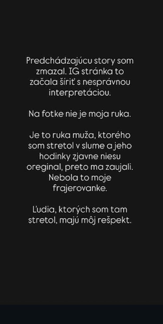 Dalibor Cicman následně veškeré fotky ze svého Instagramu smazal.