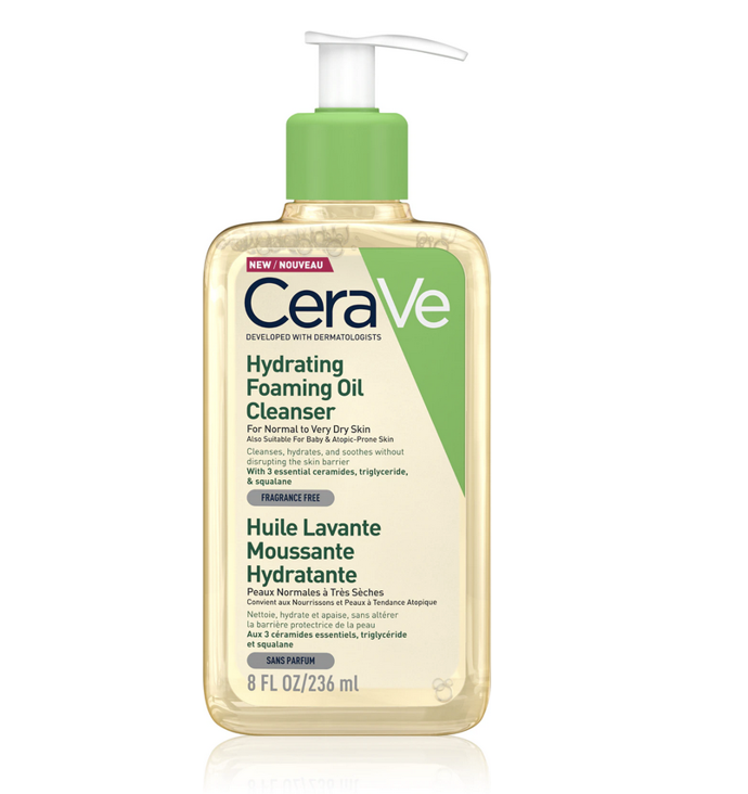 čisticí olej s hydratačním účinkem CeraVe Cleansers. Jeho složení bylo vyvinuto dermatology tak, aby pleť po celý den zvlhčovalo. 285 Kč