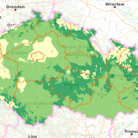 Houbová mapa k pátku 25. září 2029.