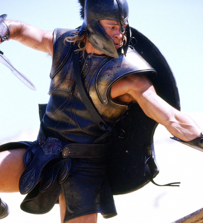 Brad Pitt jako Achilles v Troje.