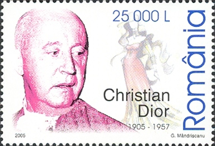 Bratr Christian Dior na rumunské známce
