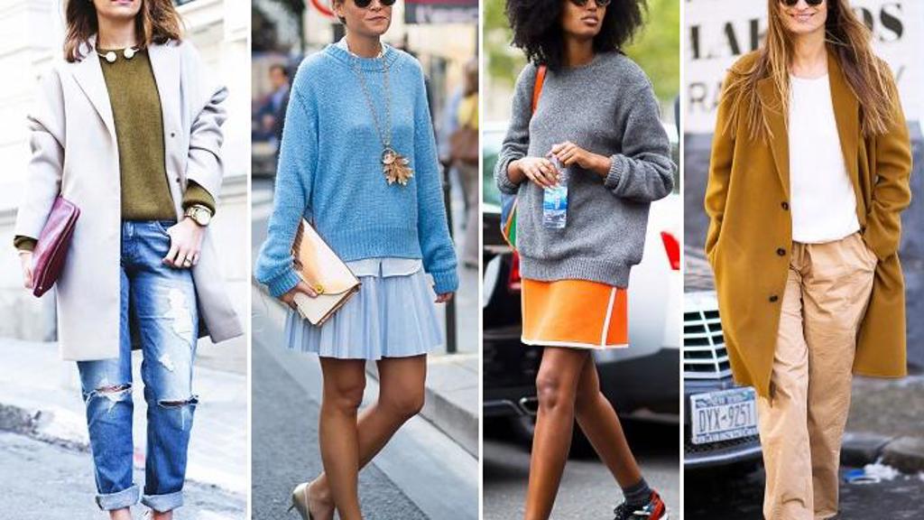 Street style: Svetr základ šatníku Street style: Svetr základ šatníku