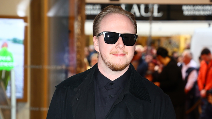 Štěpán Kozub na červeném koberci premiéry filmu Gump - Jsme dvojka.
