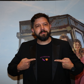 Albert Čuba na premiéře filmu Proč bychom se nezabili.