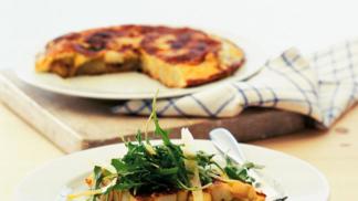 Tortilla s roketou a parmazánem