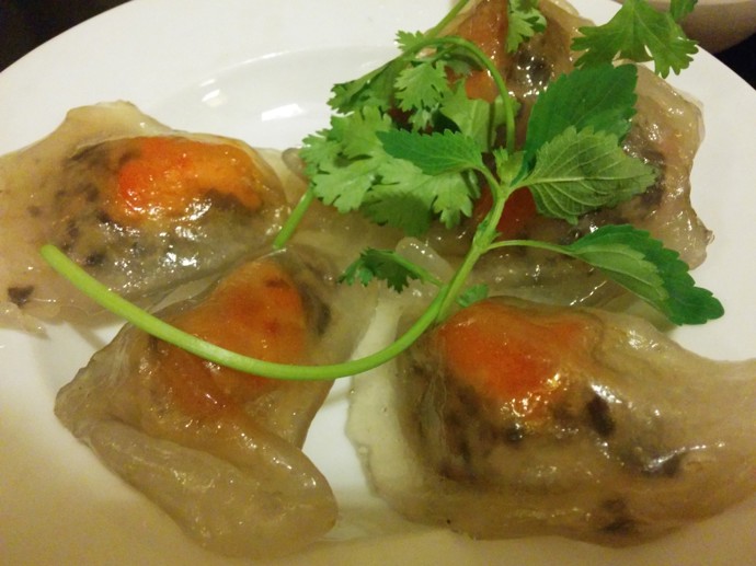 Průhledný vietnamský banh bot loc