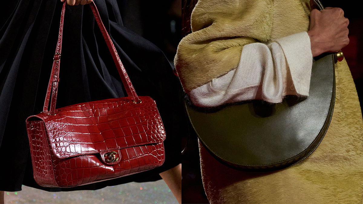 Burgundy a khakiChanel, Bottega Veneta