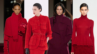 Červená jako trend podzimu 2026Michael Kors, Tom Ford, Michael Kors, Ashlyn