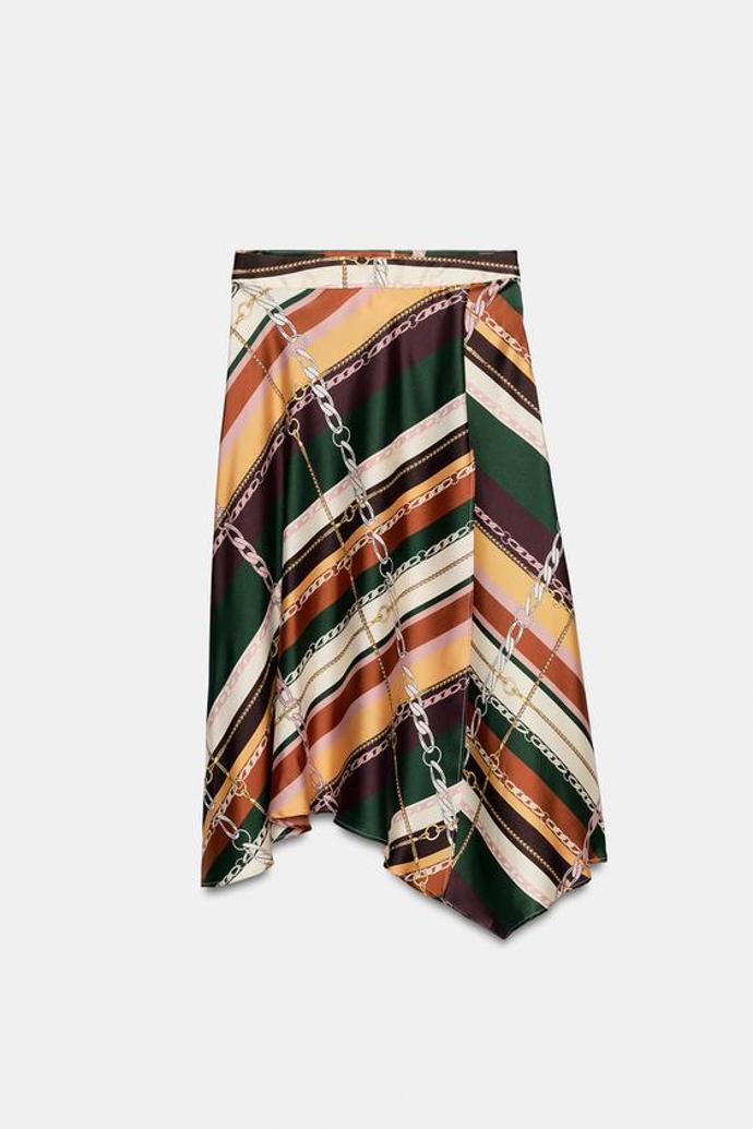Asymetrická sukně s potiskem, Zara, 999 Kč