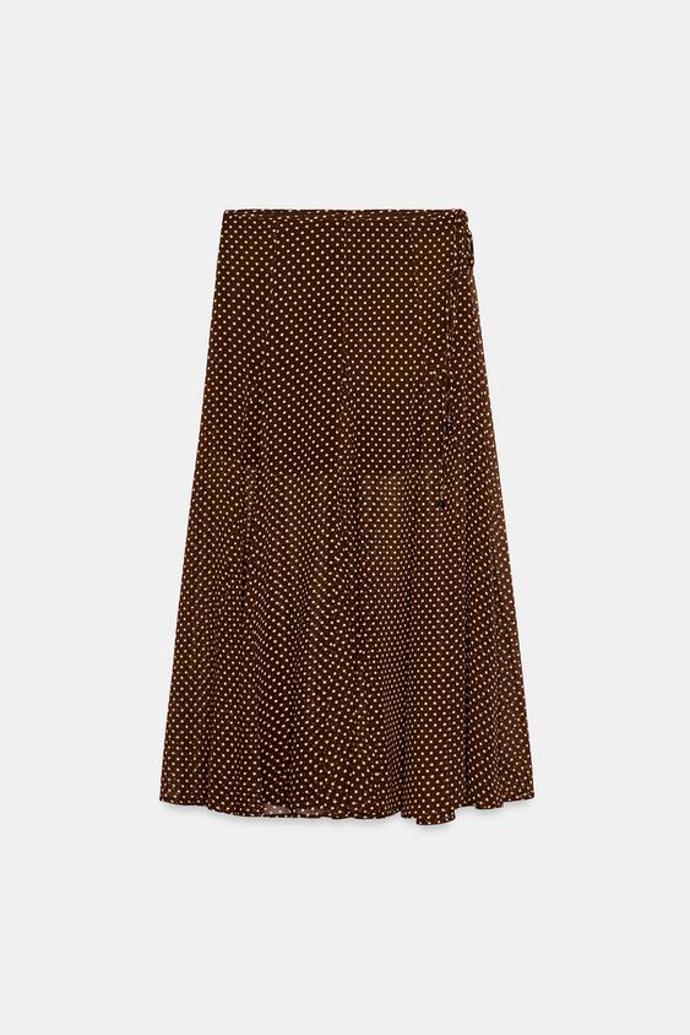 Midi sukně s puntíky, Zara, 699 Kč