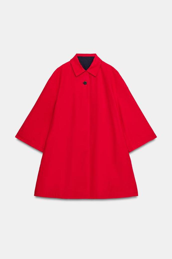 Oboustranný midi trenčkot, Zara, 2299 Kč