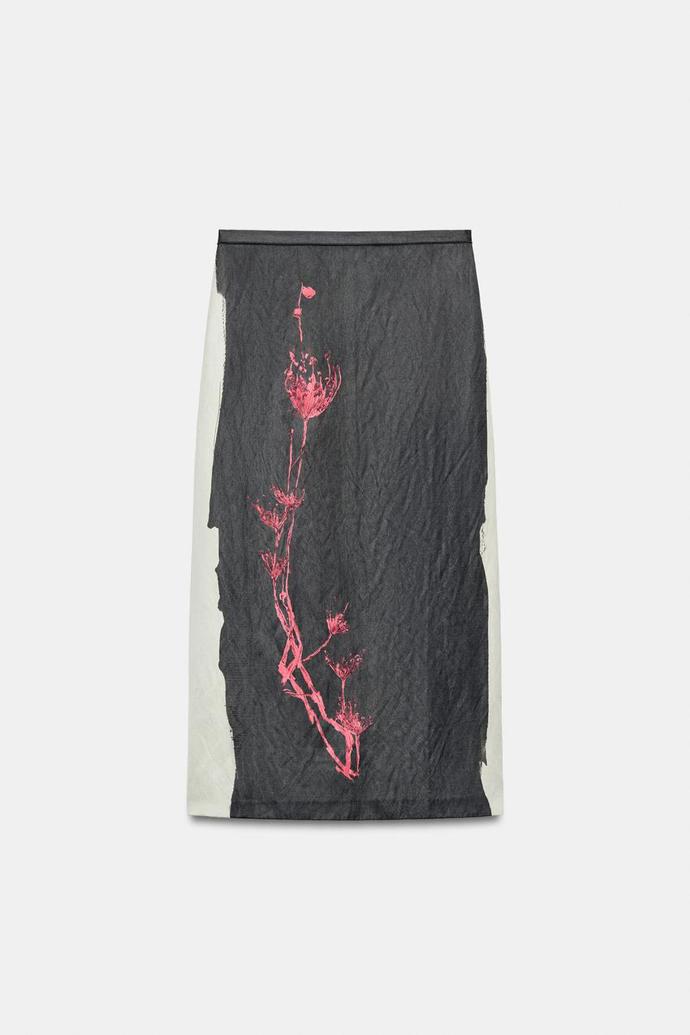 Polodlouhá vzorovaná sukně, Zara, 1499 kč