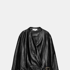 Překřížená bunda z imitace kůže, Zara, 1299 Kč