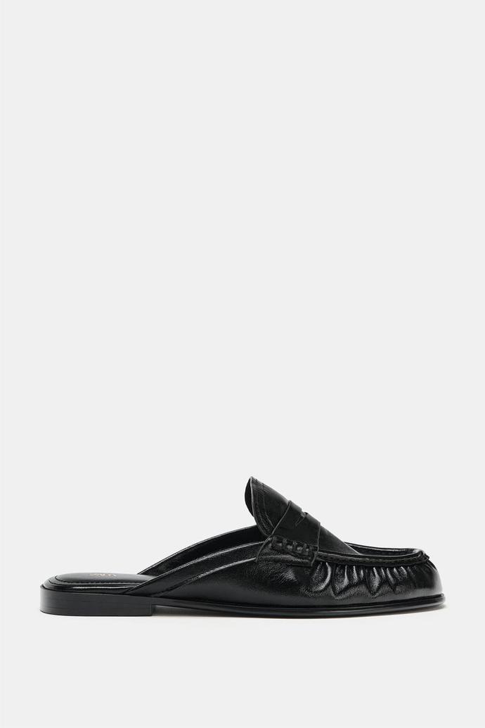 Řasené mokasíny s volnou patou, Zara, 849 Kč