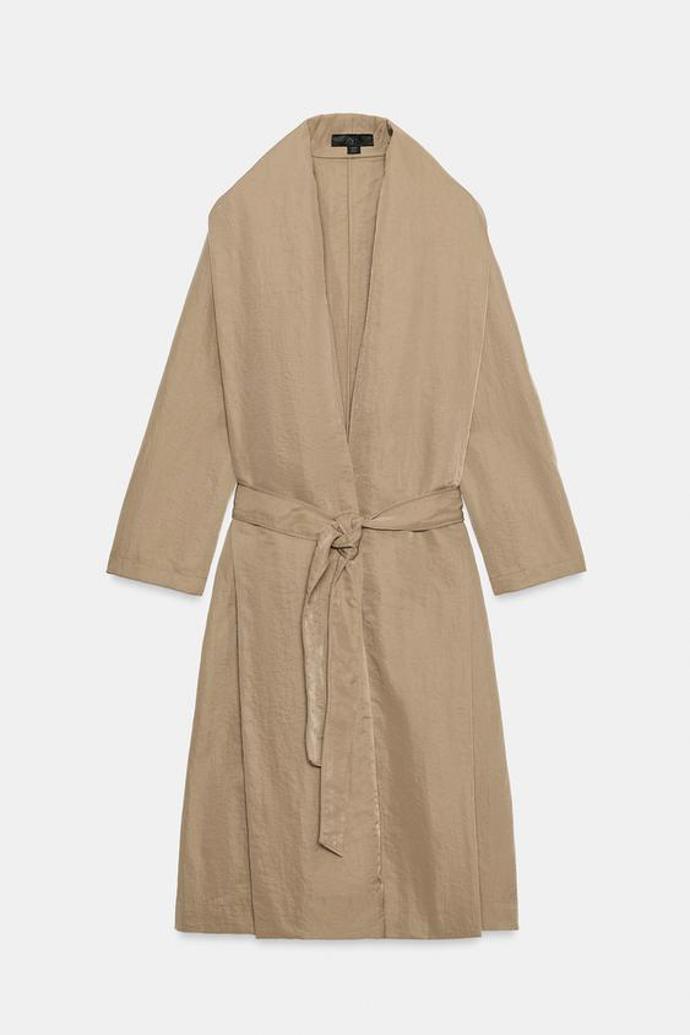 Trenčkot s páskem, Zara, 2799 Kč