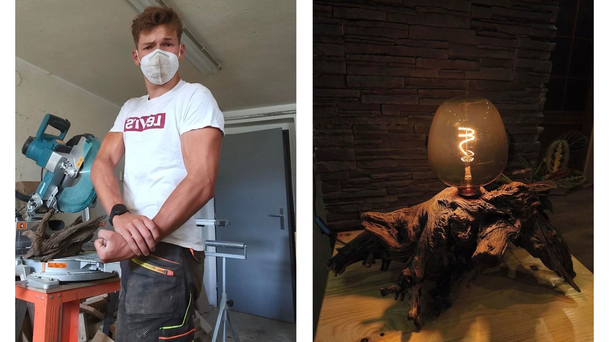 Projde se po lese, přinese kus dřeva, vyrobí lampu: Teprve devatenáctiletý Jakub má koníčka, který se mění v profesi. Uživit se jím prý dá