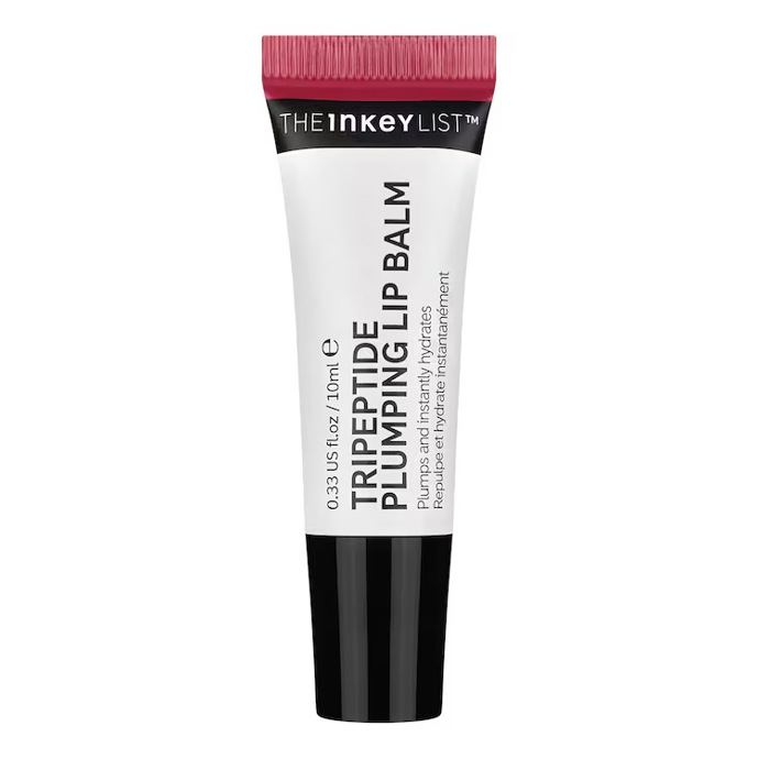 The Inkey List Tripeptide Plumping Lip Balm, odstín Berry, 10 ml, 330 Kč, prodává Sephora.