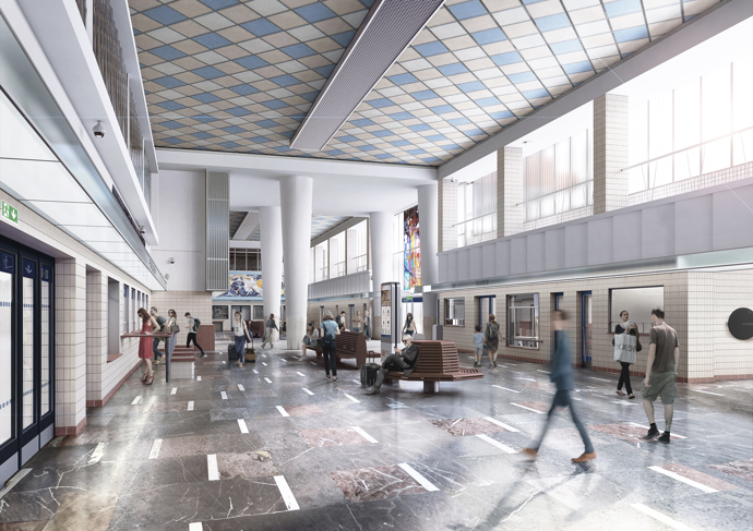 Chebské nádraží se vrací do 60. let. Architekti zachrání Dandův interiér a nahoře otevřou „maják nad Chebem“